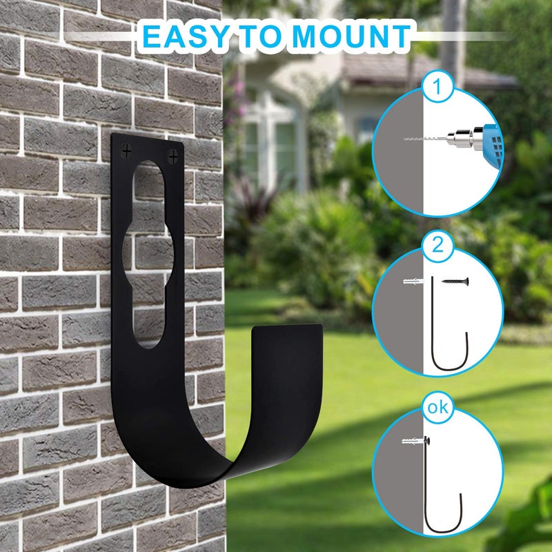 SupKing Hose Holder Wall Mount Heavy Duty Garden Hose Hanger Reel Metal Hose Hooks Fit to100ft Expandable Watering Hose Storage - Image 5